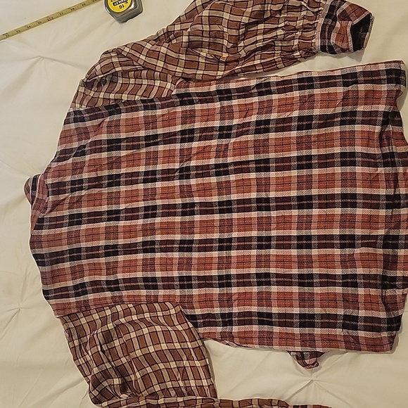 NWOT Free People plaid embroidered & sequin detail top - Picture 6 of 6